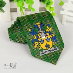 Irish Montgomery Coat of Arms Family Crest Ireland Neck Tie Irish National Tartan Irish County Tie