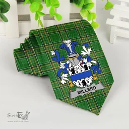 Irish Millerd Coat of Arms Family Crest Ireland Neck Tie Irish National Tartan Irish County Tie