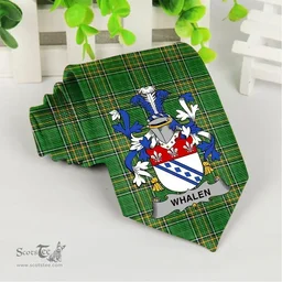 Irish Whalen Coat of Arms Family Crest Ireland Neck Tie Irish National Tartan Irish County Tie
