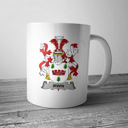 Irish Irwin Coat of Arms Family Crest Ireland Mug Irish Mug