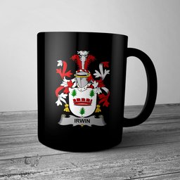 Irish Irwin Coat of Arms Family Crest Ireland Mug Irish Mug