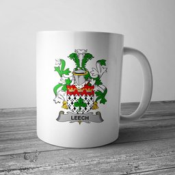 Irish Leech Coat of Arms Family Crest Ireland Mug Irish Mug