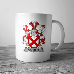 Irish Garrett Coat of Arms Family Crest Ireland Mug Irish Mug