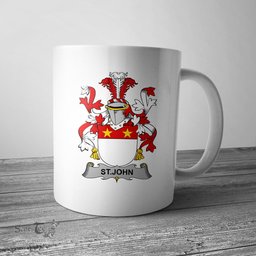 Irish St.John Coat of Arms Family Crest Ireland Mug Irish Mug
