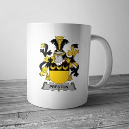 Irish Preston Coat of Arms Family Crest Ireland Mug Irish Mug