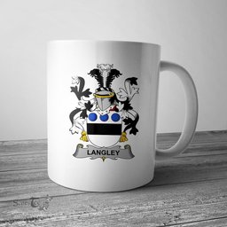 Irish Langley Coat of Arms Family Crest Ireland Mug Irish Mug