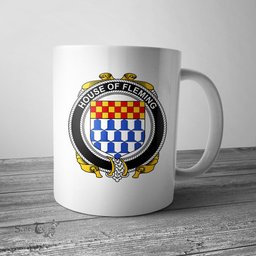 Irish House of FLEMING Coat of Arms Family Crest Ireland Mug Irish Mug