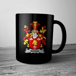 Irish Marsh Coat of Arms Family Crest Ireland Mug Irish Mug