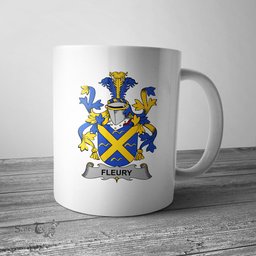 Irish Fleury Coat of Arms Family Crest Ireland Mug Irish Mug