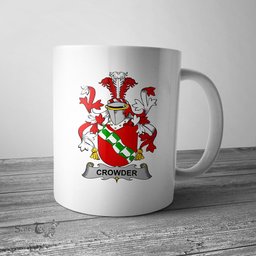 Irish Crowder Coat of Arms Family Crest Ireland Mug Irish Mug