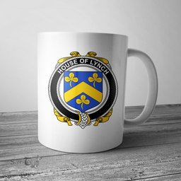 Irish House of LYNCH Coat of Arms Family Crest Ireland Mug Irish Mug