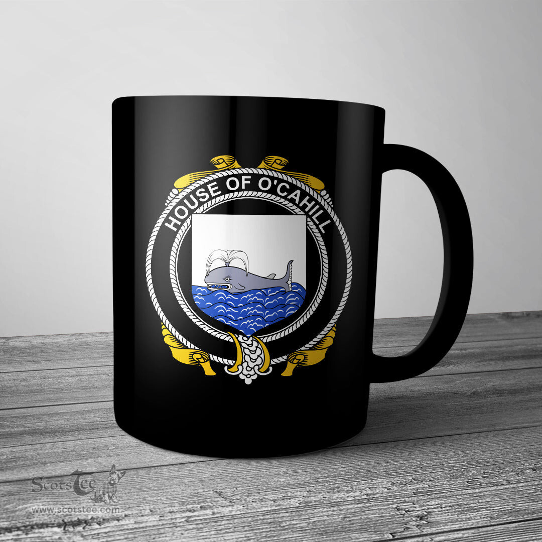 Irish House of O CAHILL Coat of Arms Family Crest Ireland Mug Irish Mug