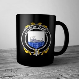 Irish House of O CAHILL Coat of Arms Family Crest Ireland Mug Irish Mug