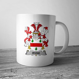 Irish Irvine Coat of Arms Family Crest Ireland Mug Irish Mug