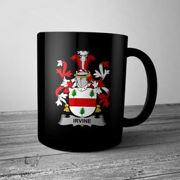 Irish Irvine Coat of Arms Family Crest Ireland Mug Irish Mug