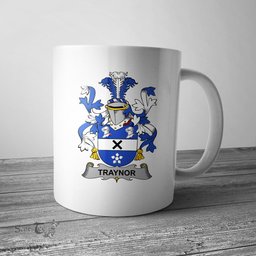 Irish Traynor or Trainer Coat of Arms Family Crest Ireland Mug Irish Mug