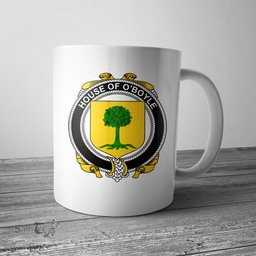 Irish House of O BOYLE Coat of Arms Family Crest Ireland Mug Irish Mug