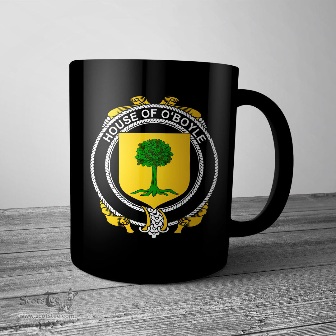 Irish House of O BOYLE Coat of Arms Family Crest Ireland Mug Irish Mug