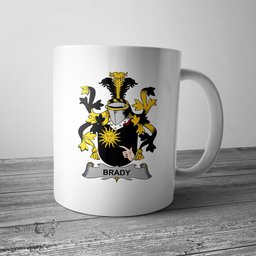 Irish Brady or McBrady Coat of Arms Family Crest Ireland Mug Irish Mug