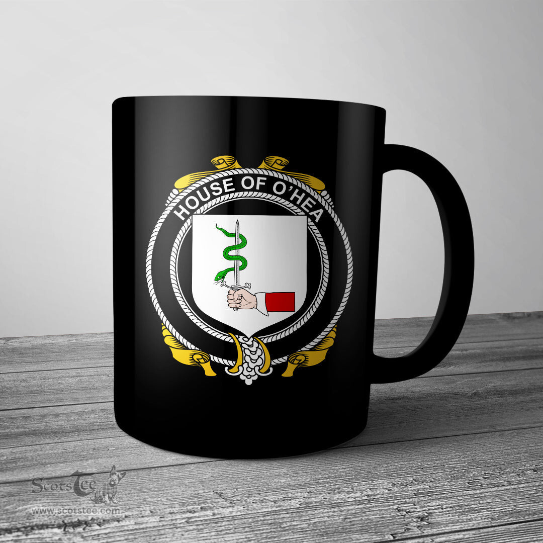Irish House of O HEA Coat of Arms Family Crest Ireland Mug Irish Mug