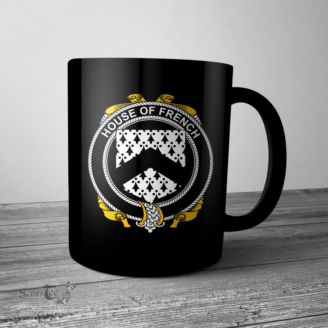 Irish House of FRENCH Coat of Arms Family Crest Ireland Mug Irish Mug