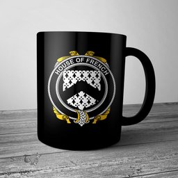 Irish House of FRENCH Coat of Arms Family Crest Ireland Mug Irish Mug