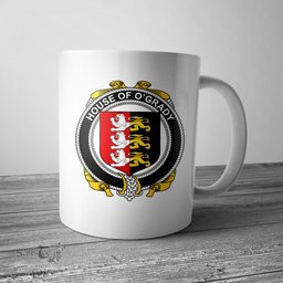 Irish House of O GRADY Coat of Arms Family Crest Ireland Mug Irish Mug