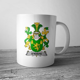 Irish Keefe or O Keefe Coat of Arms Family Crest Ireland Mug Irish Mug