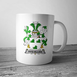Irish Fitz Allen Coat of Arms Family Crest Ireland Mug Irish Mug