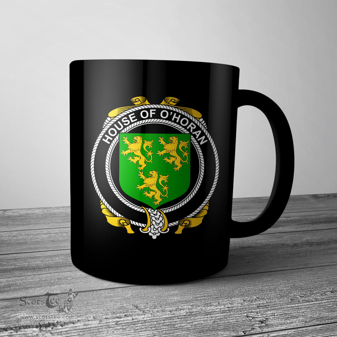 Irish House of O HORAN Coat of Arms Family Crest Ireland Mug Irish Mug