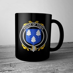 Irish House of TOBIN Coat of Arms Family Crest Ireland Mug Irish Mug