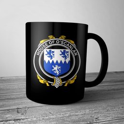 Irish House of O SCANLAN (Munster) Coat of Arms Family Crest Ireland Mug Irish Mug