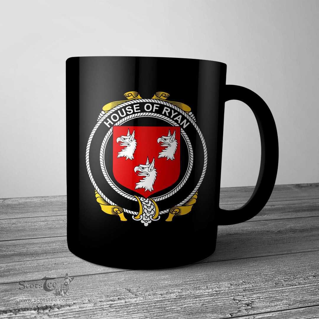 Irish House of RYAN (O Mulrian) Coat of Arms Family Crest Ireland Mug Irish Mug