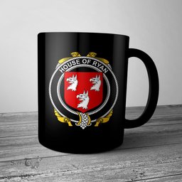 Irish House of RYAN (O Mulrian) Coat of Arms Family Crest Ireland Mug Irish Mug