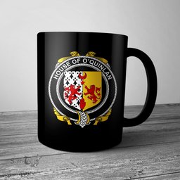 Irish House of O QUINLAN Coat of Arms Family Crest Ireland Mug Irish Mug