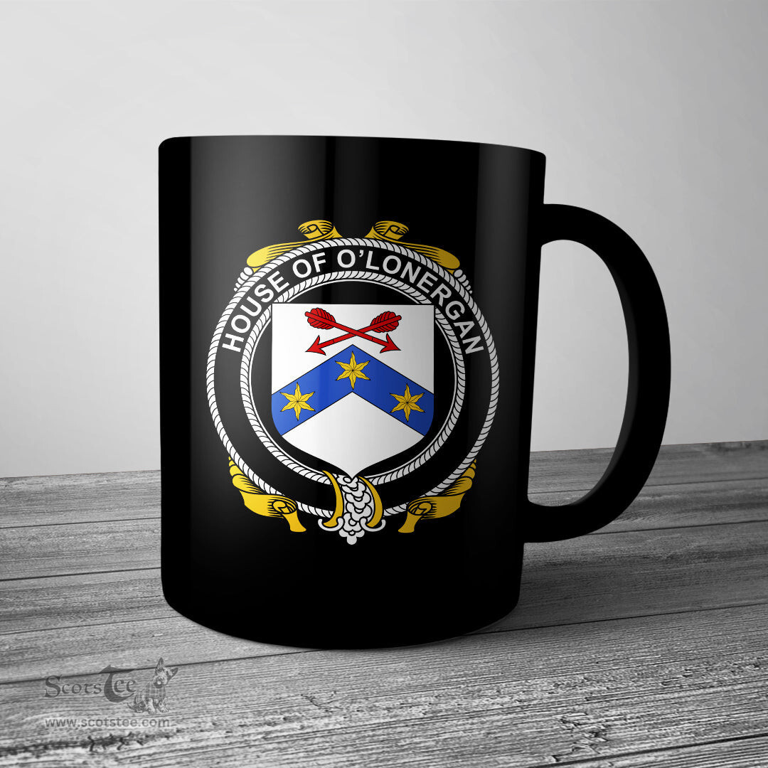 Irish House of O LONERGAN Coat of Arms Family Crest Ireland Mug Irish Mug
