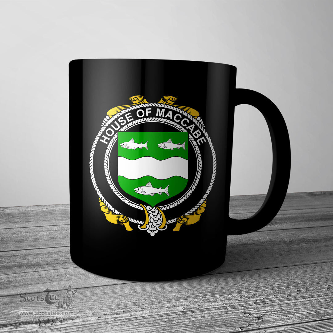 Irish House of MACCABE Coat of Arms Family Crest Ireland Mug Irish Mug