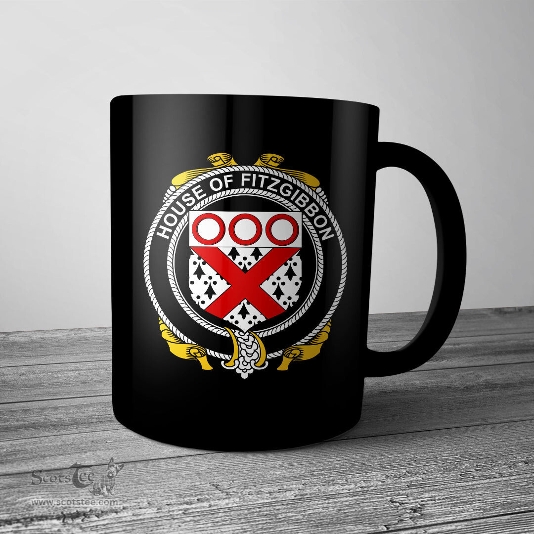 Irish House of FITZGIBBON Coat of Arms Family Crest Ireland Mug Irish Mug