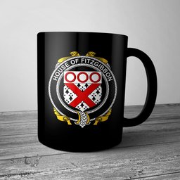 Irish House of FITZGIBBON Coat of Arms Family Crest Ireland Mug Irish Mug