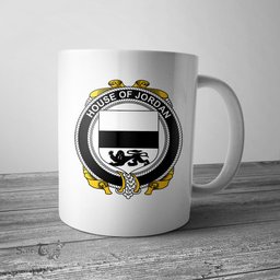 Irish House of JORDAN Coat of Arms Family Crest Ireland Mug Irish Mug