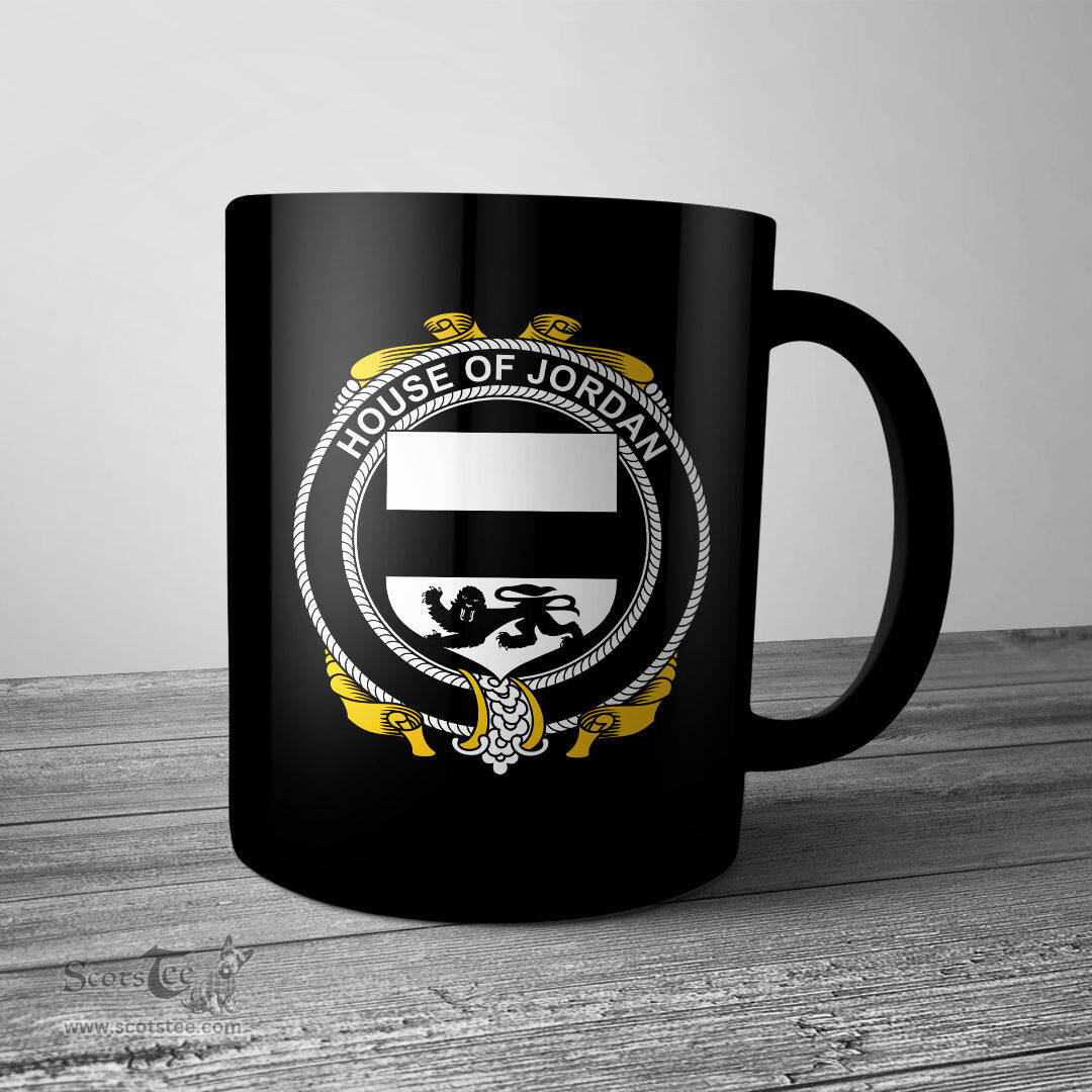 Irish House of JORDAN Coat of Arms Family Crest Ireland Mug Irish Mug
