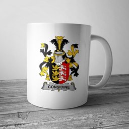 Irish Considine or McConsidine Coat of Arms Family Crest Ireland Mug Irish Mug