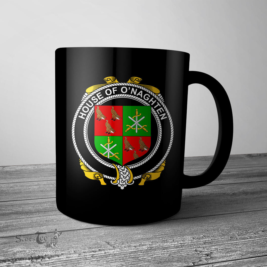 Irish House of O NAGHTEN Coat of Arms Family Crest Ireland Mug Irish Mug