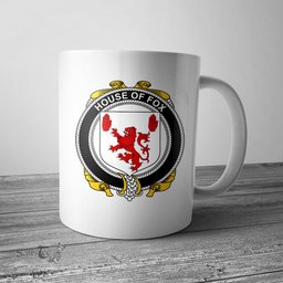 Irish House of FOX Coat of Arms Family Crest Ireland Mug Irish Mug
