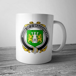 Irish House of O SHAUGNESSY Coat of Arms Family Crest Ireland Mug Irish Mug
