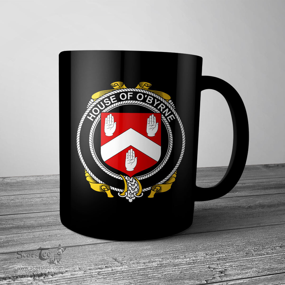 Irish House of O BYRNE Coat of Arms Family Crest Ireland Mug Irish Mug