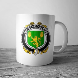 Irish House of O KEEFFE Coat of Arms Family Crest Ireland Mug Irish Mug