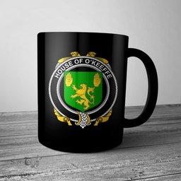 Irish House of O KEEFFE Coat of Arms Family Crest Ireland Mug Irish Mug