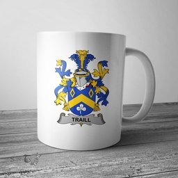 Irish Traill or Trayle Coat of Arms Family Crest Ireland Mug Irish Mug