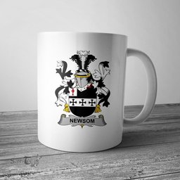 Irish Newsom or Newsam Coat of Arms Family Crest Ireland Mug Irish Mug